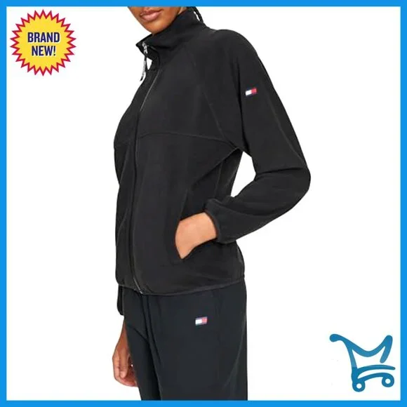 Full Zip Polar Fleece Jacket Stand Collar Raglan Sleeves Cozy Sport Essential